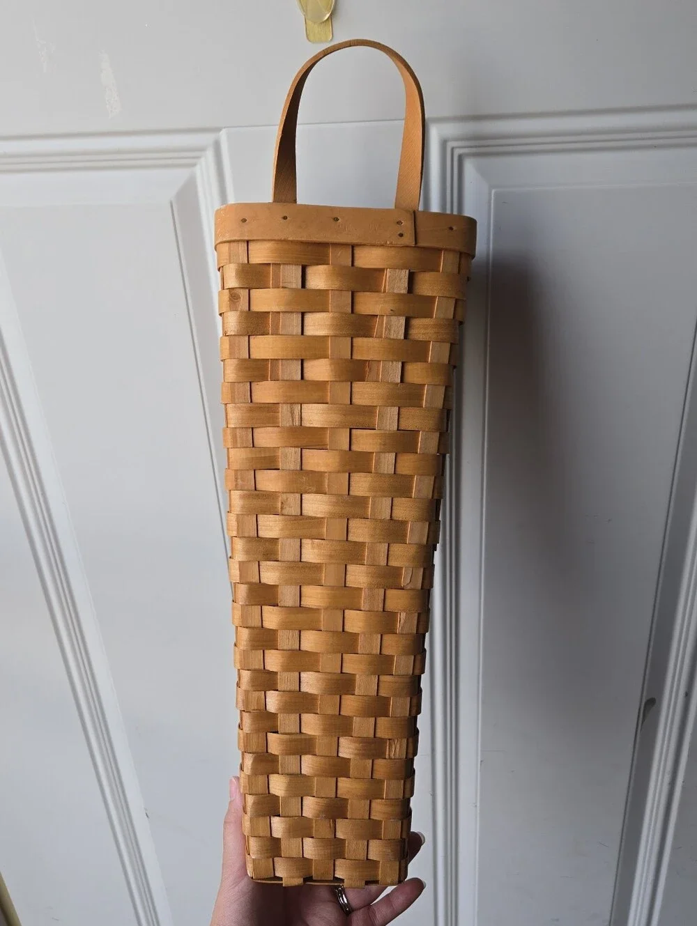 Woven Tall Hanging Basket